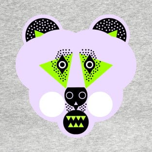 Grizzly Bear Face, Pale Green T-Shirt